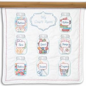 Jack Dempsey Wall Quilt Mason Jars