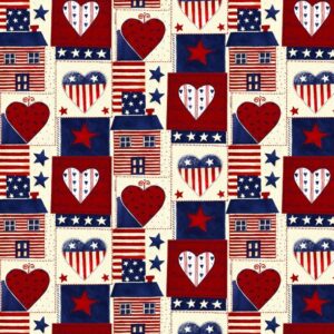 Fat Quarter American Heart Patchwork
