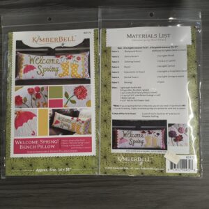 Welcome Spring Bench Pillow pattern