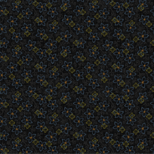 Henry Glass Folk Art Flannel 2 Small Floral Black