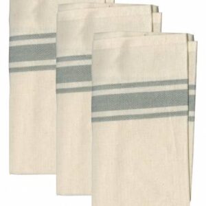Aunt Martha's Gray Bold Twill Stripe Towels Pkg of 3