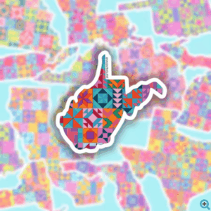 West Virginia State Quilt Stickers