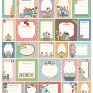 Lori Holt Home Town 36in x 54in Vintage Quilt Labels Panel