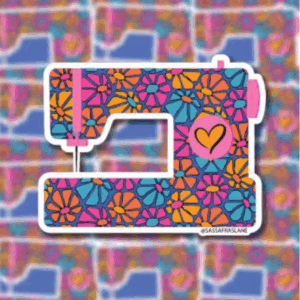 Daisy Sewing Machine Sticker