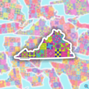 Virginia State Quilt Stickers