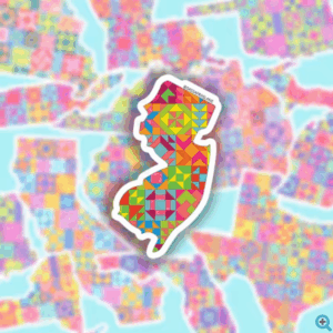 New Jersey State Quilt Stickers