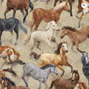Oasis Round Up Horses Beige