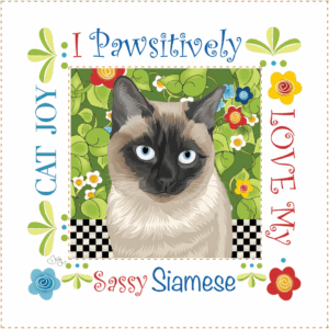 Jody's Fabric Art Panel 6" Sassy Siamese