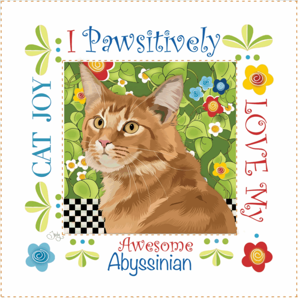 Jody’s Fabric Art Panel 6″ Awesome Abyssinian – Mountain State Quilting