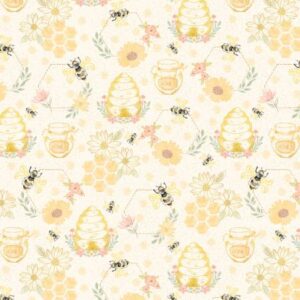 Timeless Treasures Cream Quilting Bees # CD3042-CREAM