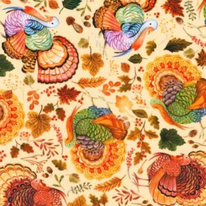 Robert Kaufman Turkeys Cream