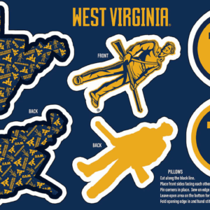 Sykel WVU Minky Pillow Panel WV1359