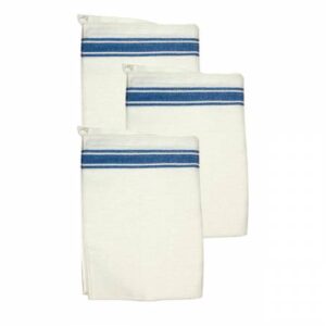 Aunt Martha's Vintage 1930 Striped Towels 18in x 28in Blue