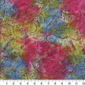 Textile Creations Batik Packed Paisley Red CNJ-365