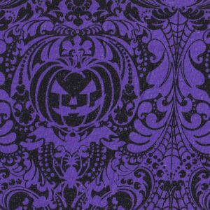 Gothic Scroll Purple with Glitter
