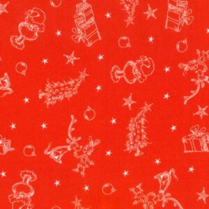 Robert Kaufman Grinch Red Tonal