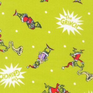 Robert Kaufman Grinch Green Tonal
