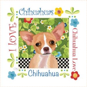 Jody's Fabric Art Panel 6" Chihuahua