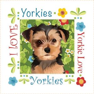Jody's Fabric Art Panel 6" Yorkie