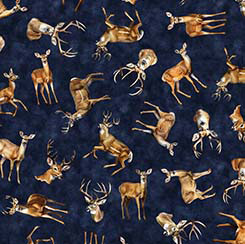 QT Fabrics Buck Wild Blue