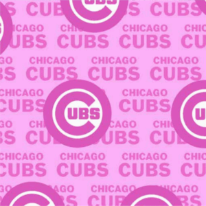 Fabric Traditions MLB Pink Chicago Cubs Cotton