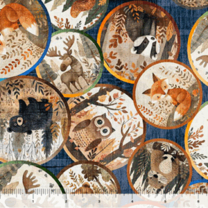 Bearsville Animal Tondos Navy