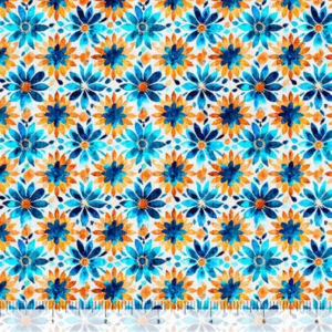 QT fabrics Oasis Tiny Floral Blue