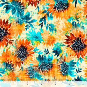 QT fabrics Oasis Floral Cream