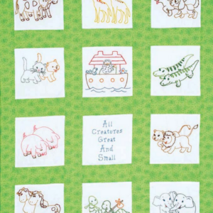 Jack Dempsey Nursery Quilt Block Noah's Ark