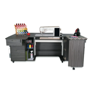 Kangaroo Sydney Sewing Cabinet With Electric Lift Gray