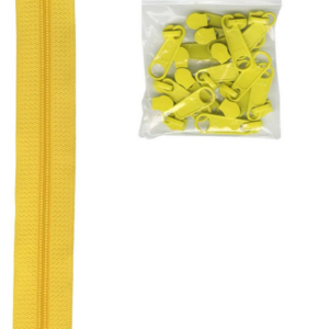 By Annie 4 yards zipper and 16 Extra-Large Coordinated Pulls Dandelion
