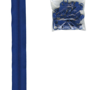 By Annie 4 yards zipper and 16 Extra-Large Coordinated Pulls Blastoff Blue