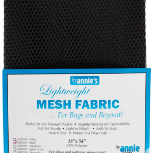 By Annies Lightweight Mesh Fabric - Black - 18x54in