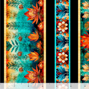 QT fabrics Oasis Border Stripe