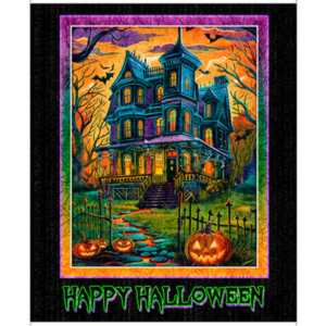 QT fabrics Happy Haunting Haunted Mansion Panel