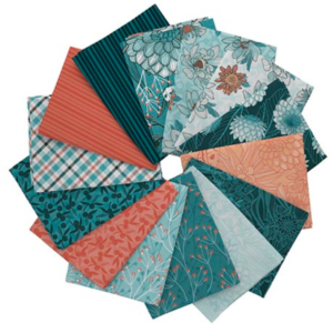 QT fabrics Dahlias At Dusk 10" Squares