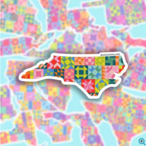 North Carolina State Quilt Stickers