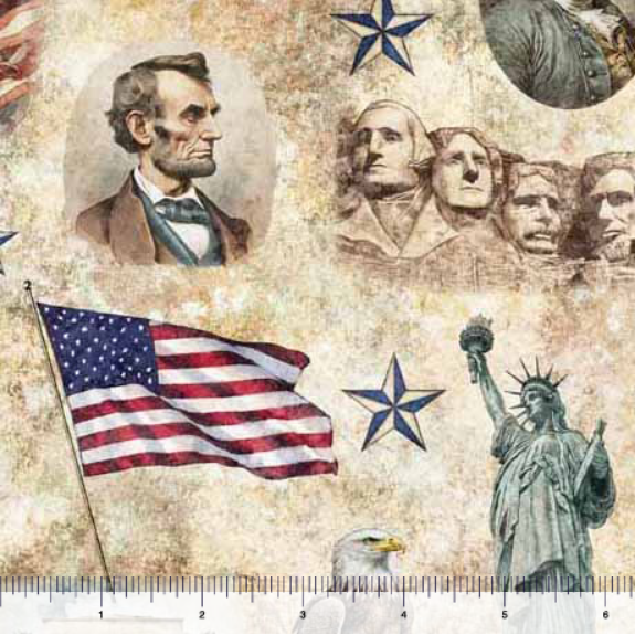 QT Fabrics American Spirit Patriotic Vignette