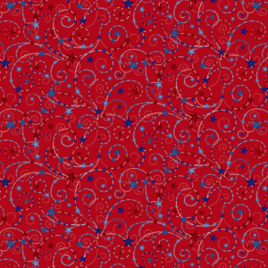 Henry Glass Star Spangled Red