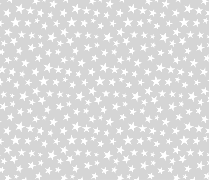 David Textiles Ditsy Stars White/Grey