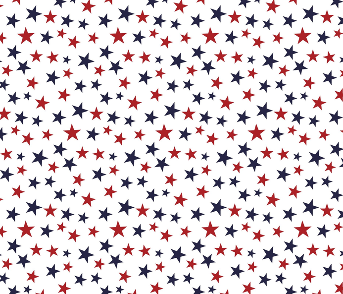 David Textiles Ditsy Stars White/Red/Blue