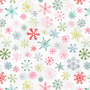 Henry Glass Christmas In Color Rainbow Snowflakes