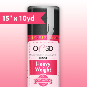 OESD Embroidery Stabilizer Heavy Weight Cut Away 15" x 10yds Black